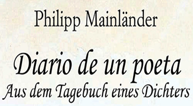 presentación del libro Diario de un poeta, de Phillip Mainländer