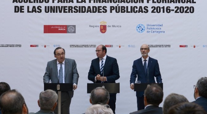 La Universidad de Murcia “satisfecha” por el acuerdo de financiación plurianual