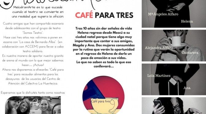 Melodramarte presenta “Café para tres” en el Campus de la Merced de la UMU