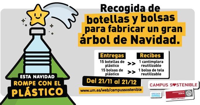 La Universidad de Murcia impulsa una campaña de recogida de plásticos entre la comunidad universitaria