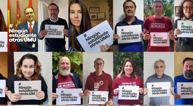 La Universidad de Murcia lanza una campaña para que ningún alumno abandone sus estudios por el COVID-19