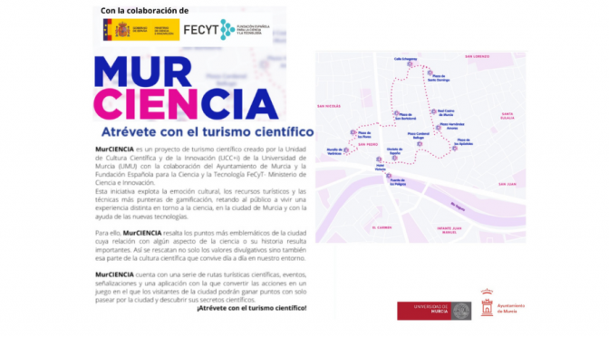 Vuelven las rutas científicas de MurCiencia a la ciudad, de la mano de la UMU y el Ayuntamiento de Murcia