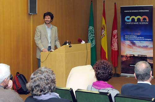 Balguerías, durante su intervención en la Universidad de Murcia.