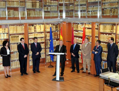  Un momento de la inauguración de la nueva sede la Colección Histórica de la Biblioteca Universitaria