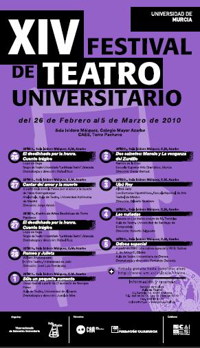 Cartel del XIV Festival de Teatro de la Universidad de Murcia.